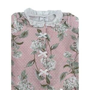 Floral Dainty Quilted Cottage Core Ruffle Bow One Piece Romper Bodysuit Baby